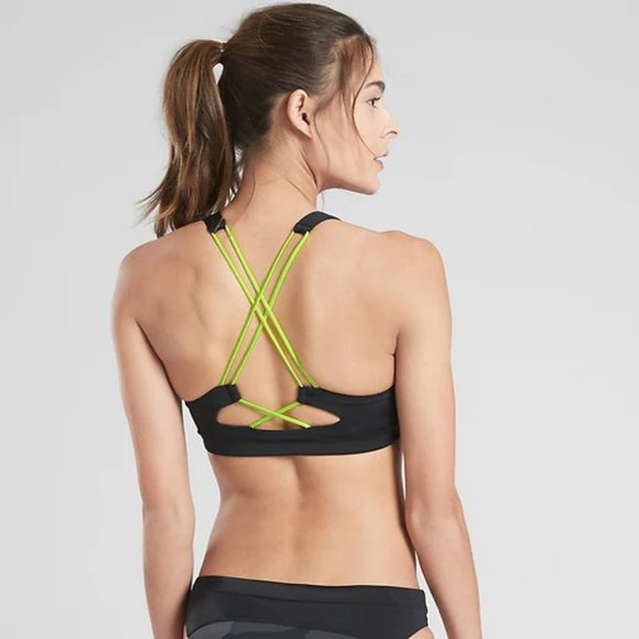 Athleta Freestyle Camo High Neck Bikini Top sz S - Picture 2 of 4